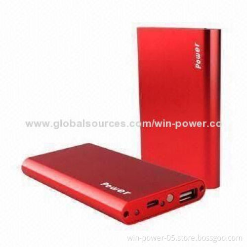 Power Banks/Portable Chargers for iPhone/iPod, 5,000mAh Capacity, 5V Input Port, Customized Logo